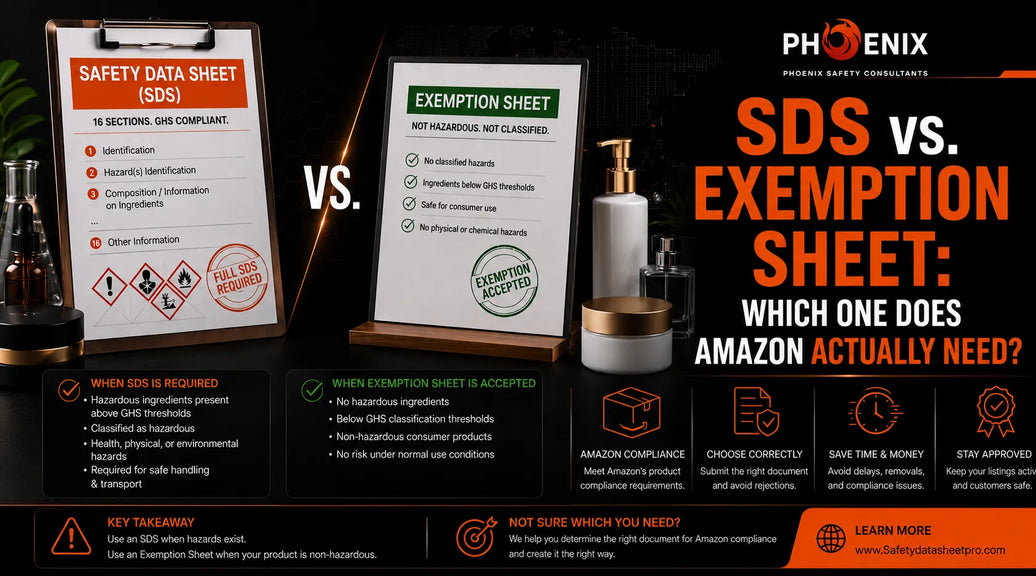 SDS vs. Exemption Sheet: Which One Does Amazon Actually Need?