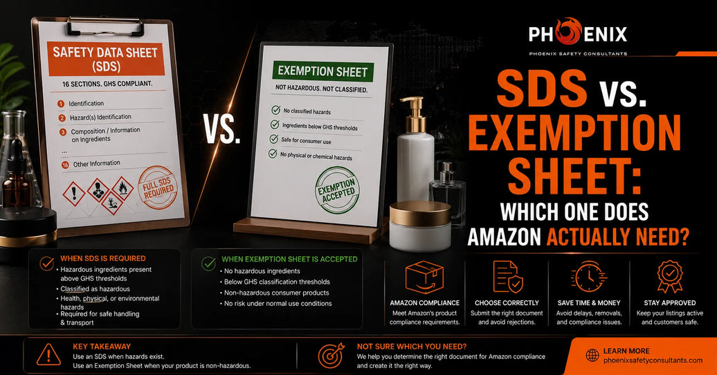 SDS vs. Exemption Sheet: Which One Does Amazon Actually Need?